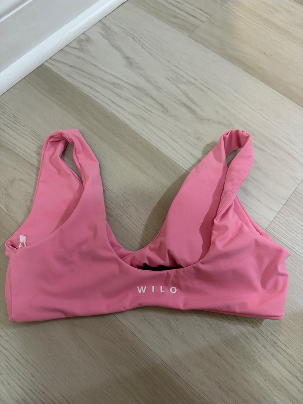 Wilo Pink Scoop Sports Bralette